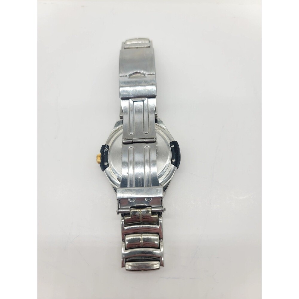 Decade Watch Men Silver Gold Stainless Steel 60284 Quartz Used - Picture 2 of 2